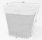 Woven Seagrass Small Waste Bin Lined with White Washable Lining